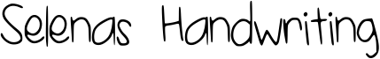 Selenas Handwriting Font