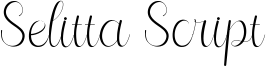 Selitta Script Font