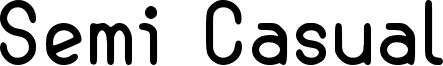 Semi Casual Font