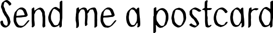 Send me a postcard Font