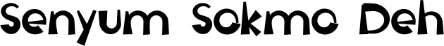 Senyum Sokmo Deh Font