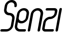 Senzi Regular Italic.otf