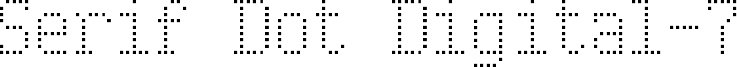 Serif Dot Digital-7 Font
