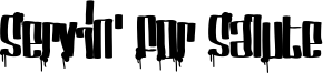 Servin' For Salute Font