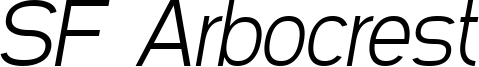 SF Arborcrest Light Oblique.ttf
