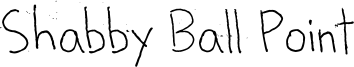 Shabby Ball Point Font