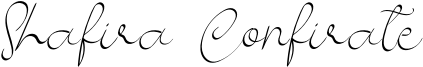 Shafira Confirate Font