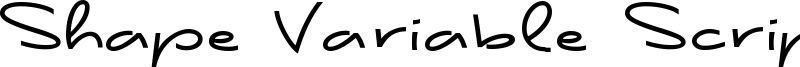Shape Variable Script Font