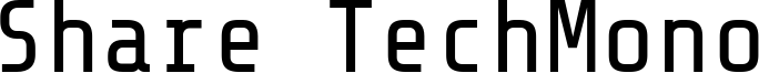 Share TechMono Font