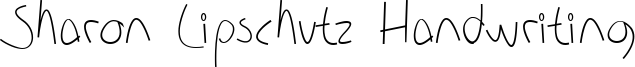 Sharon Lipschutz Handwriting Font