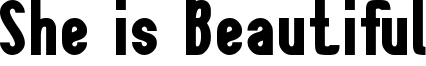 She is Beautiful Font