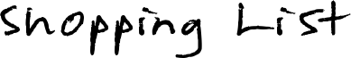 Shopping List Font