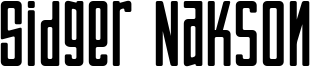 Sidger Nakson Font