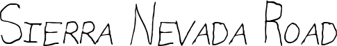 Sierra Nevada Road Font