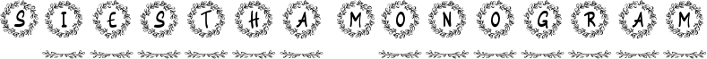 Siestha Monogram Font