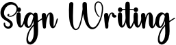 Sign Writing Font