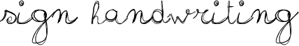 Sign Handwriting Font