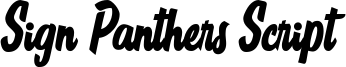 Sign Panthers Script Font