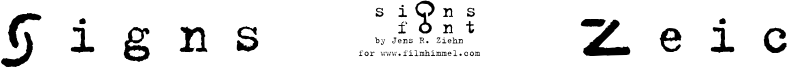 Signs - Zeichen Font