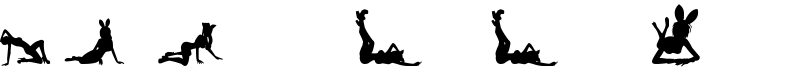 Silhouettes from Poser LT Font