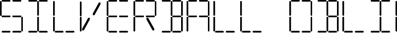 Silverball Oblique Font