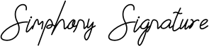Simphony Signature Font