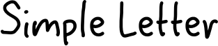 Simple Letter Font