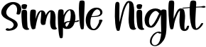 Simple Night Font