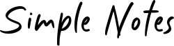 Simple Notes Font