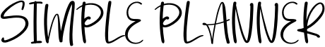 Simple Planner Font
