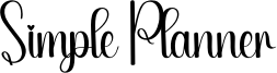 Simple Planner Font