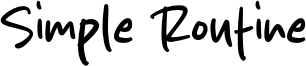 Simple Routine Font