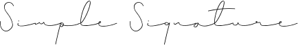 Simple Signature Font