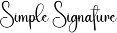 Simple Signature Font