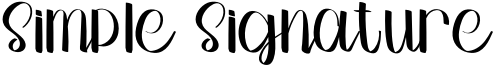 Simple Signature Font