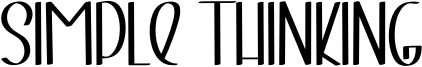 Simple Thinking Font