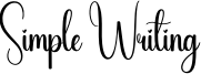 Simple Writing Font
