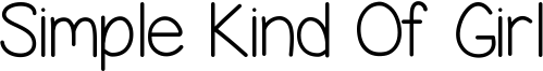 Simple Kind Of Girl Font