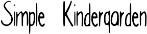 Simple Kindergarden Font