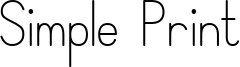 Simple Print Font