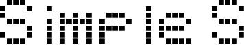 Simple S Font