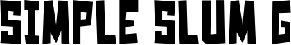 Simple Slum G Font
