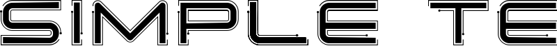 Simple Tech Font