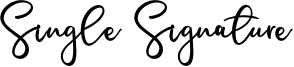Single Signature Font