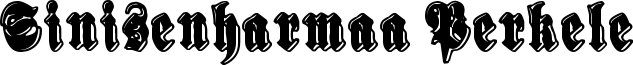 Sinisenharmaa Perkele Font