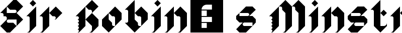 Sir Robin's Minstrels Font