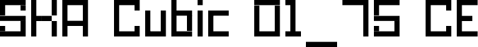 SKA Cubic 01_75 CE Font