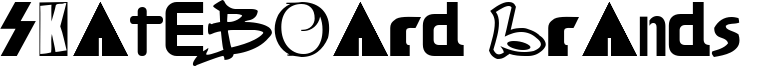 Skateboard Brands  Font