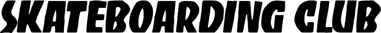 Skateboarding Club Font