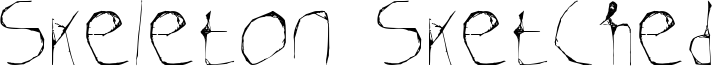 Skeleton Sketched Font